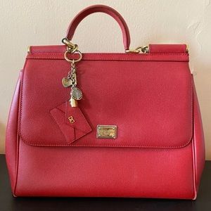 Dolce&Gabbana Large Sicily Leather Top Handle Bag